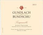 Gundlach Bundschu Estate Vineyard Tempranillo 2013 Front Label