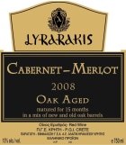 Lyrarakis Cabernet - Merlot 2008 Front Label