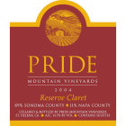 Pride Mountain Vineyards Reserve Claret 2004 Front Label