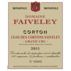 Faiveley Corton Clos des Cortons Faiveley Grand Cru 2011 Front Label