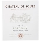 Chateau de Sours Bordeaux Blanc 2011 Front Label