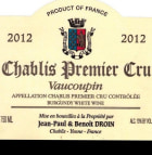 Jean-Paul Droin Chablis Vaucoupin Premier Cru 2012 Front Label