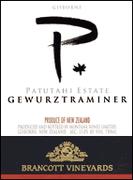 Brancott Patutahi Gewurztraminer 1997 Front Label