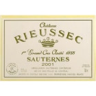 Chateau Rieussec Sauternes (375ML half-bottle) 2001 Front Label