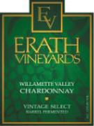 Erath Vintage Select Chardonnay 1998 Front Label