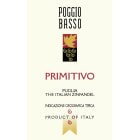 Poggio Basso Primitivo 2012 Front Label