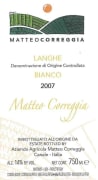 Matteo Correggia Langhe Bianco 2007 Front Label