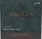 Odfjell Orzada Syrah 2008 Front Label