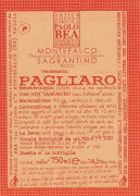 Paolo Bea  Pagliaro Montefalco Sagrantino 2009 Front Label