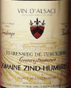 Zind-Humbrecht Herrenweg Gewurztraminer 1998 Front Label