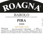 Roagna Pira Vecchie Viti 2008 Front Label