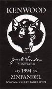 Kenwood Jack London Vineyard Zinfandel 1997 Front Label