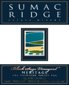 Sumac Ridge Okanagan Valley Black Sage Vineyard Meritage 2002 Front Label