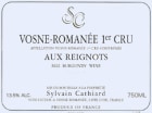 Sylvain Cathiard Vosne-Romanee Aux Reignots Premier Cru 2004 Front Label