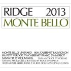 Ridge Monte Bello (1.5 Liter Magnum) 2013 Front Label