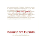 Domaine Des Enfants L'Enfant Perdu 2013 Front Label