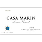 Casa Marin Miramar Vineyard Syrah 2010 Front Label