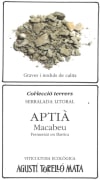 Agusti Torello Mata Aptia Macabeu 2013 Front Label