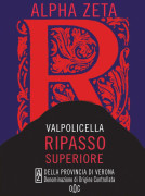 Alpha Zeta Valpolicella Ripasso Superiore R 2009 Front Label