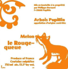 Annie et Philippe Bornard Arbois Pupillin Melon Le Rouge Queue 2012 Front Label