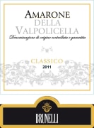 Azienda Agricola Brunelli Amarone della Valpolicella Classico 2011 Front Label