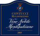 Azienda Agricola Contucci Vino Nobile di Montepulciano Mulinvecchio 2003 Front Label