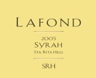 Lafond SRH Series Syrah 2005 Front Label