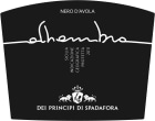 Azienda Agricola Spadafora Francesco Sicilia Alhambra Rosso 2011 Front Label