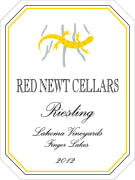 Red Newt Cellars Lahoma Vineyards Riesling 2012 Front Label