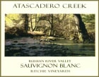 Atascadero Creek Winery Ritchie Vineyards Sauvignon Blanc 2015 Front Label