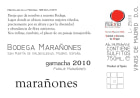 Bodega Maranones Maranones 2010 Front Label