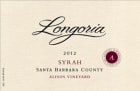 Longoria Alisos Vineyard Syrah 2012 Front Label