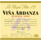 La Rioja Alta Vina Ardanza Reserva 2008 Front Label