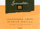 Bremerton Wines Selkirk Shiraz 2011 Front Label