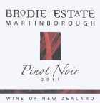 Brodie Estate Pinot Noir 2011 Front Label