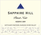 Sapphire Hill Vineyards Ketcham Vineyard Pinot Noir 2009 Front Label