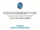 Patrice Rion Nuits-Saint-Georges Clos des Argillieres Premier Cru 2010 Front Label