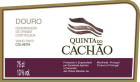 Caves Messias Quinta do Cachao 2011 Front Label