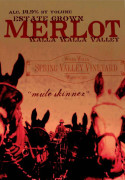 Spring Valley Mule Skinner Merlot 2011 Front Label