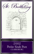 St. Barthelemy Cellars  Petite Sirah Port 2002 Front Label