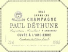 Champagne Paul Dethune Souvenir du XXeme Siecle Cuvee a L'Ancienne Grand Cru Brut 2000 Front Label