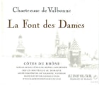 Chartreuse de Valbonne Cotes du Rhone Cuvee de La Font des Dames 2013 Front Label