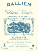 Chateau Dudon Sauternes Gallien 2012 Front Label