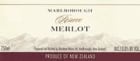 Brancott Marlborough Reserve Merlot 1999 Front Label