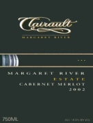 Clairault - Streicker Wines  Estate Cabernet Sauvignon Merlot 2002 Front Label