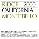 Ridge Monte Bello 1977 Front Label