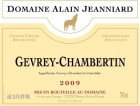 Domaine Alain Jeanniard Gevrey-Chambertin 2009 Front Label