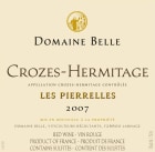 Domaine Belle Crozes-Hermitage Les Pierrelles 2007 Front Label