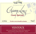 Domaine de Champ-Long Ventoux Cuvee Speciale 2013 Front Label