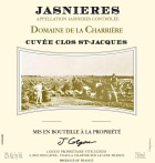 Domaine Gigou Jasnieres Cuvee Clos Saint-Jacques 2011 Front Label